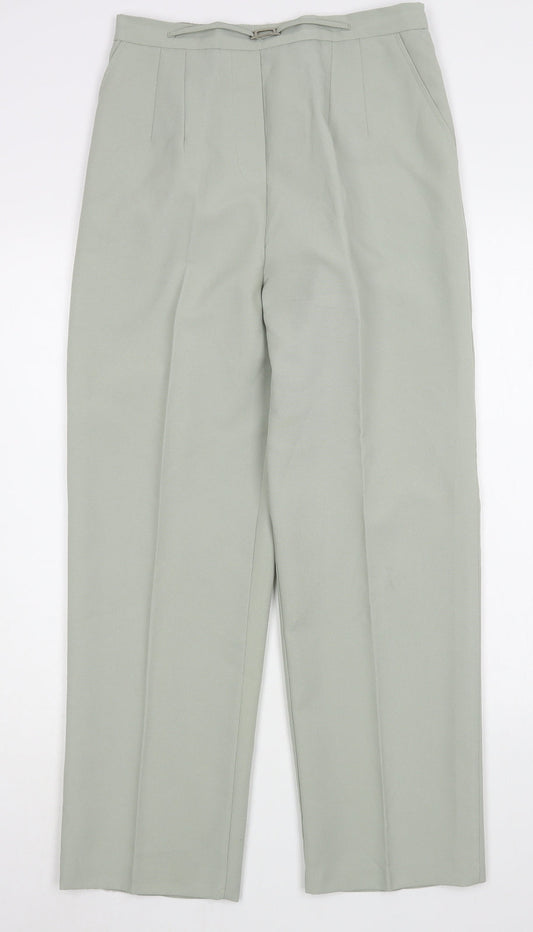 Womens UK Size 14 Sarah Hamilton Regular Fit  Green Trousers