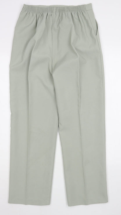 Womens UK Size 14 Sarah Hamilton Regular Fit  Green Trousers