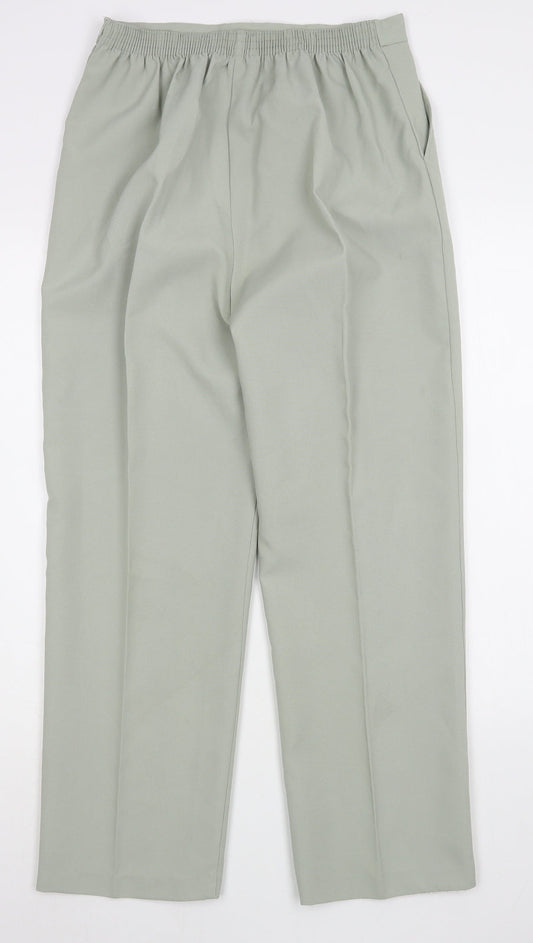 Womens UK Size 14 Sarah Hamilton Regular Fit  Green Trousers