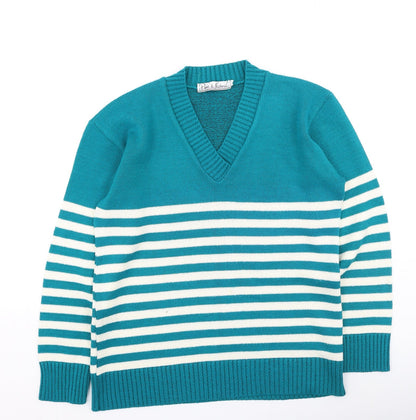 Womens UK Size S Pure & Natural Green Pullover Jumper