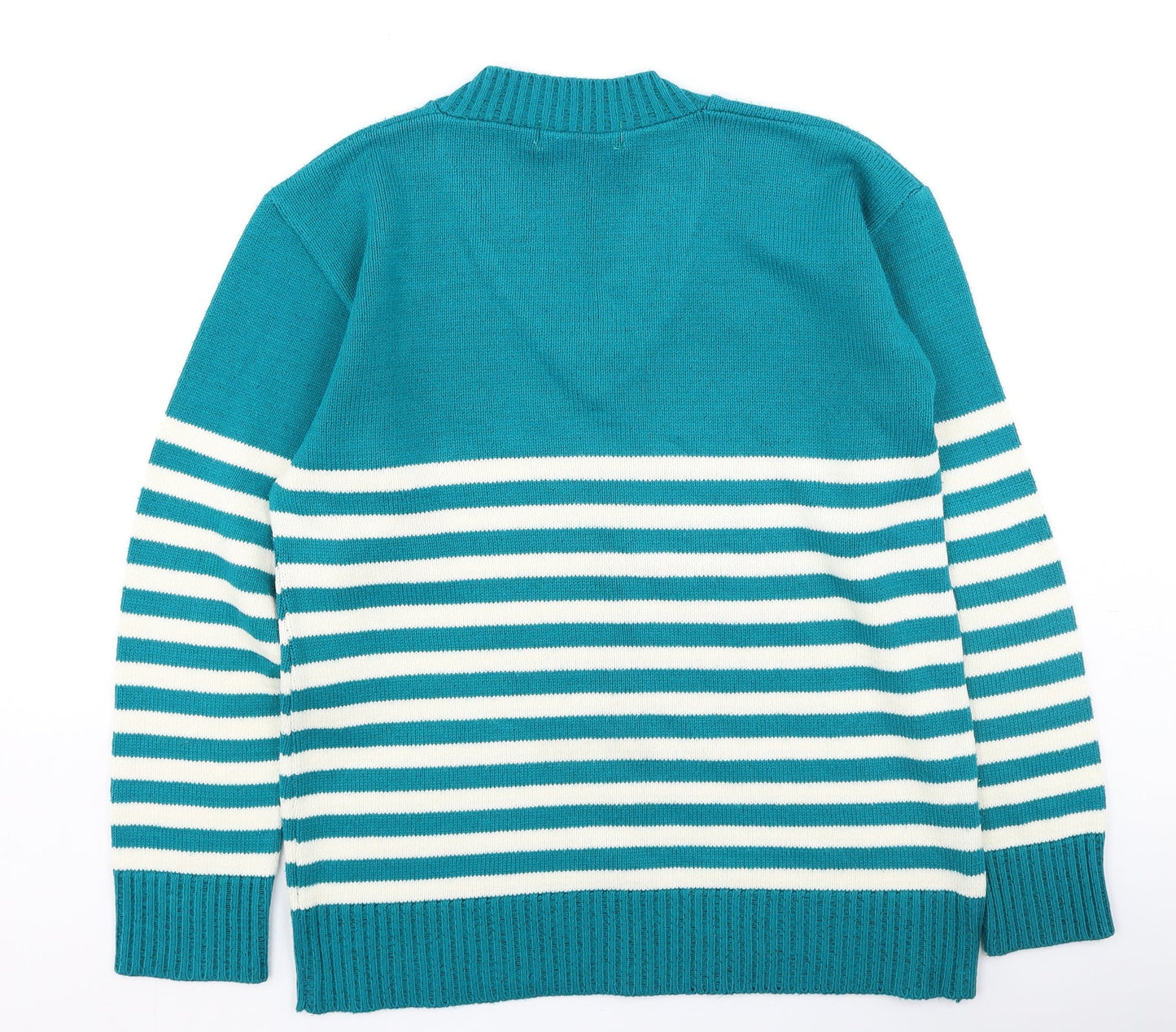 Womens UK Size S Pure & Natural Green Pullover Jumper