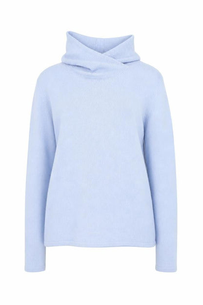 Emreco Womens Blue High Neck  Acrylic Pullover Jumper Size 10