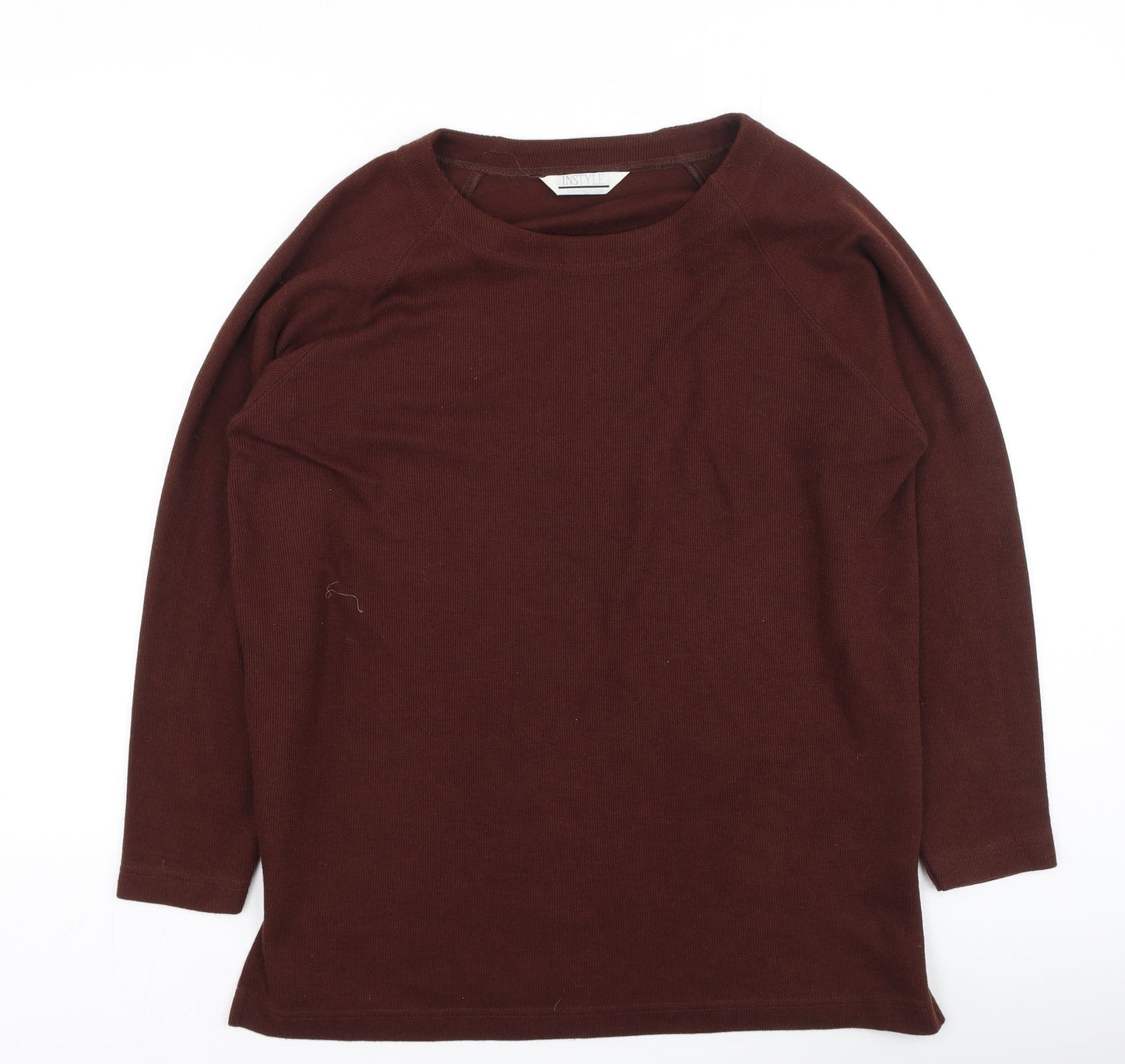 Instyle Womens Brown Round Neck  Polyester Pullover Jumper Size S
