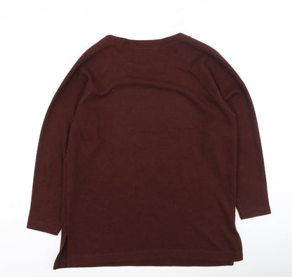 Instyle Womens Brown Round Neck  Polyester Pullover Jumper Size S