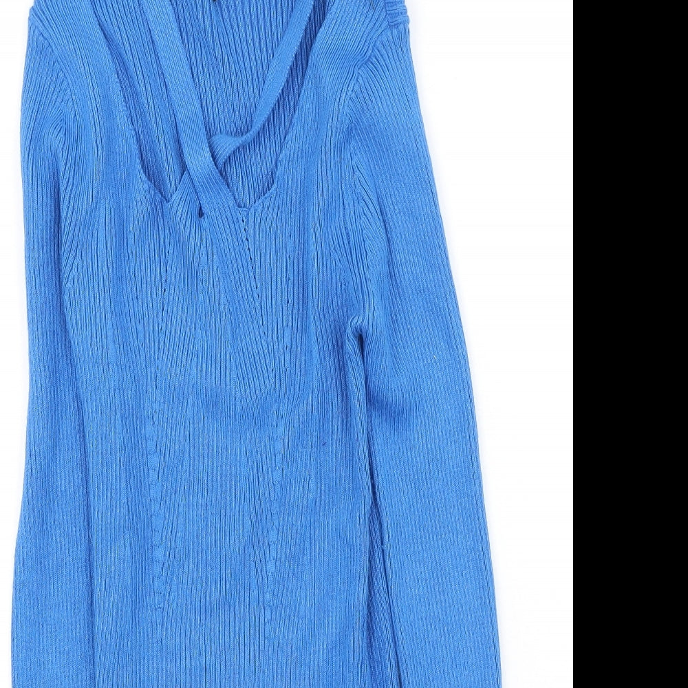 Womens UK Size S Brave Soul Blue Pullover Jumper