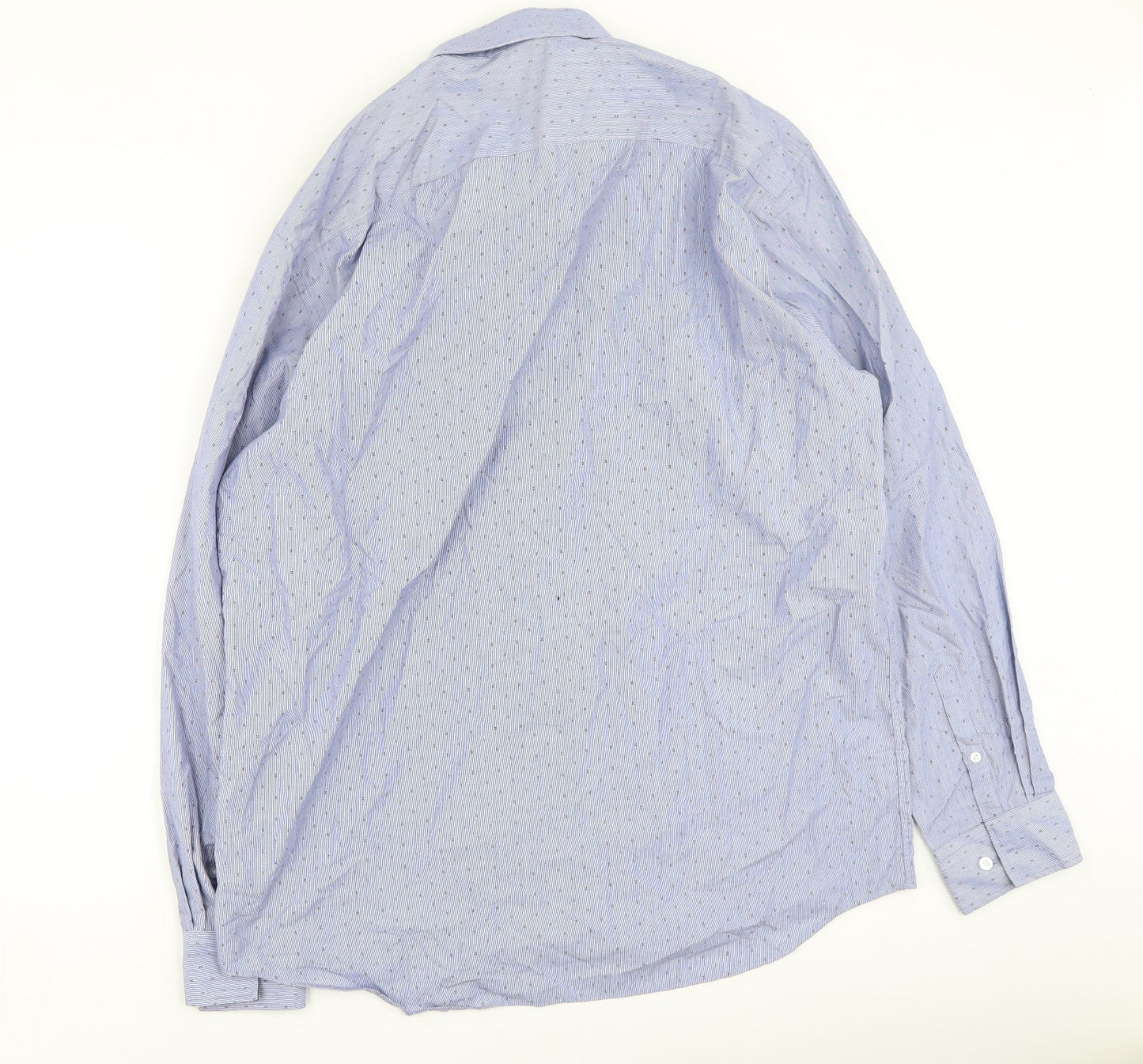 F&F Mens Blue  Cotton  Button-Up Size 42 Collared