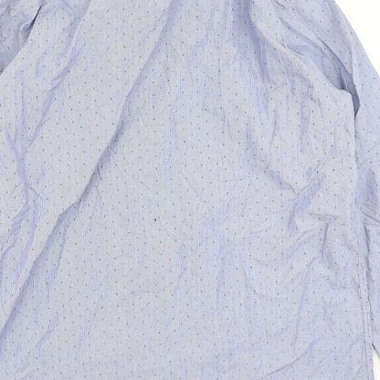 F&F Mens Blue  Cotton  Button-Up Size 42 Collared