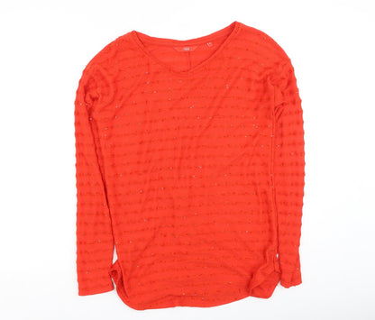Womens UK Size 12 Next Red Basic T-Shirt