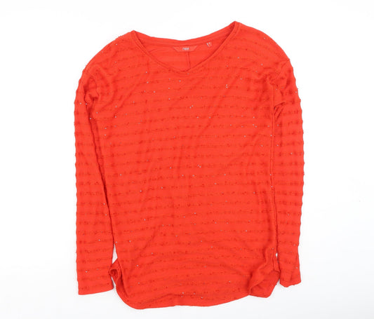 Womens UK Size 12 Next Red Basic T-Shirt