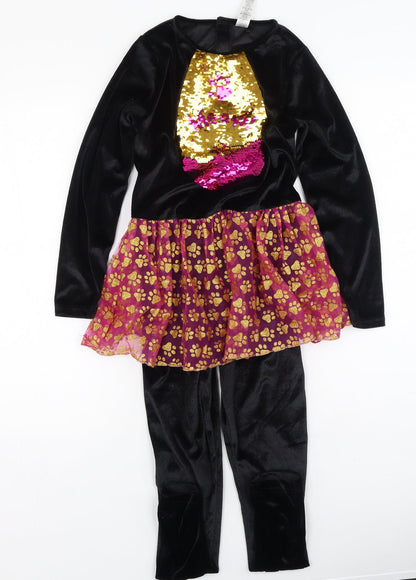 Preworn Girls Multicoloured  Polyester Jumpsuit One-Piece Size 9-10 Years   - fancy dress