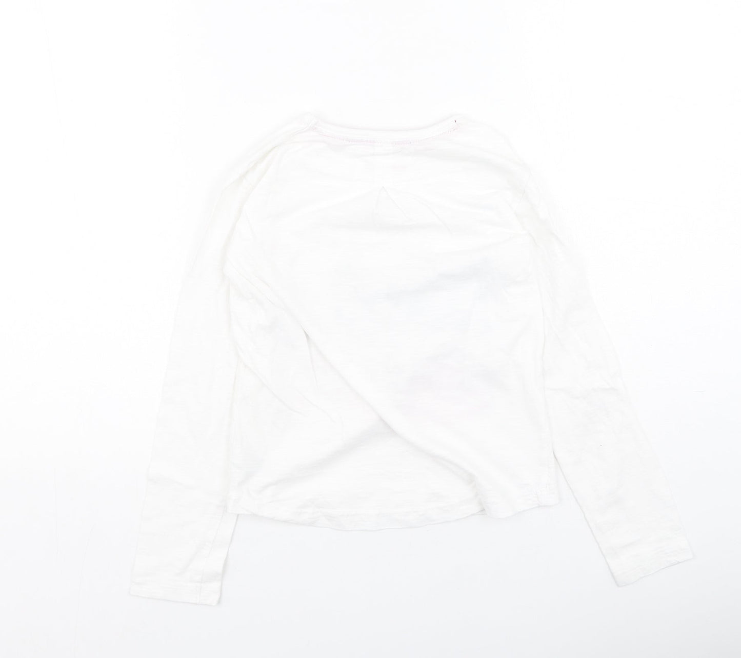 Dunnes Stores Girls White  Cotton Basic Casual Size 10 Years Round Neck  - Follow Your Dreams