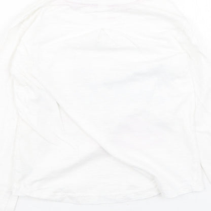 Dunnes Stores Girls White  Cotton Basic Casual Size 10 Years Round Neck  - Follow Your Dreams