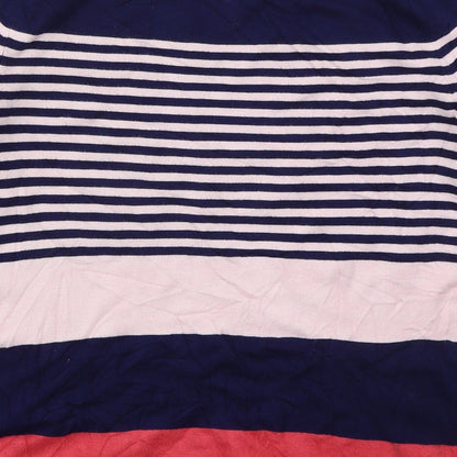 Nutmeg Womens Pink Boat Neck Striped Viscose Pullover Jumper Size 10