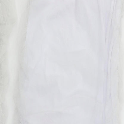 CBR Womens White  Polyester Bodycon  Size L  Off the Shoulder Zip