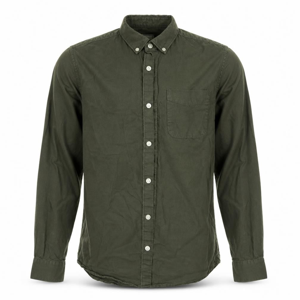 Mens UK Size XS River Island Green  Button-Up Long Sleeve Casual Shirt