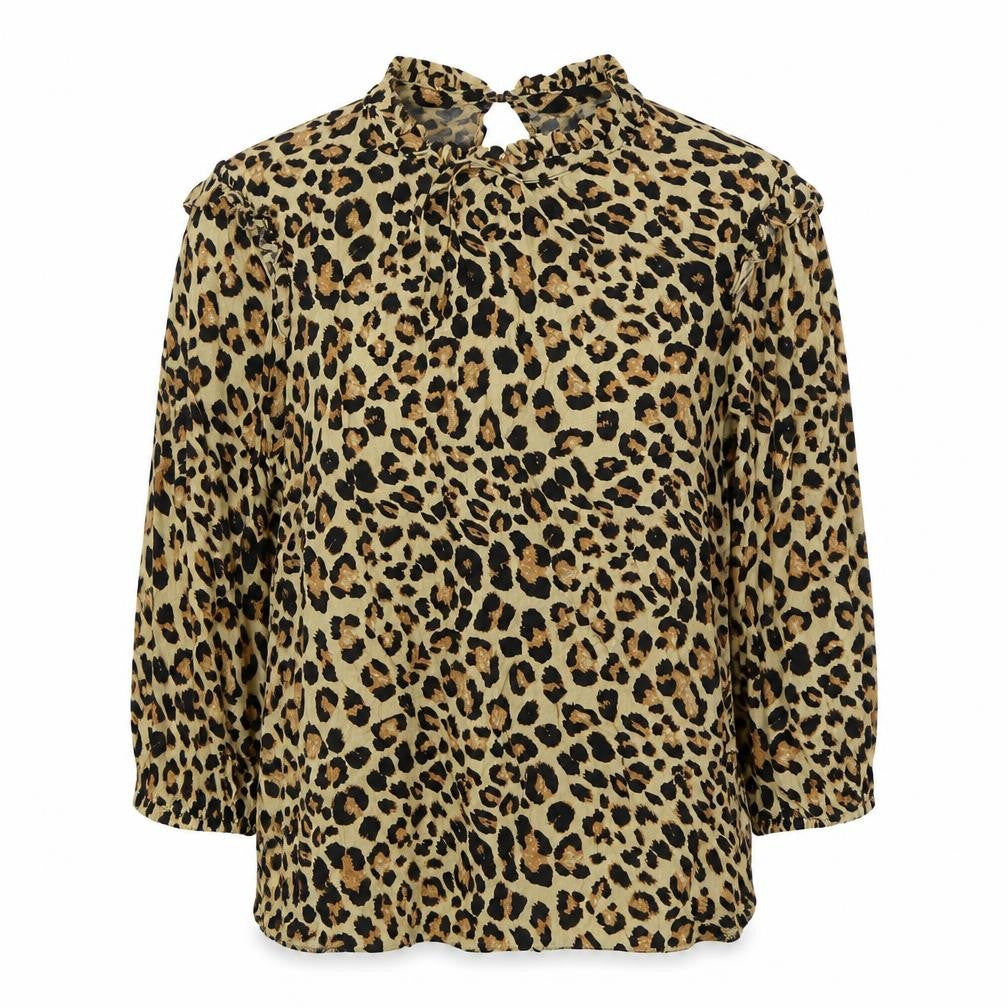 Womens UK Size 10 New Look Brown Basic Blouse