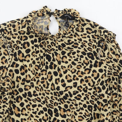 Womens UK Size 10 New Look Brown Basic Blouse