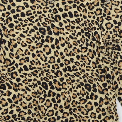 Womens UK Size 10 New Look Brown Basic Blouse