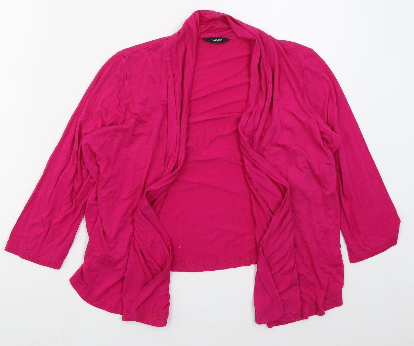 George Womens Pink V-Neck  Viscose Cardigan Jumper Size 12