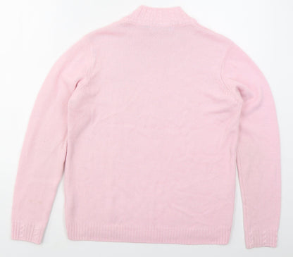 Womens UK Size 14 Isle Pink Pullover Jumper