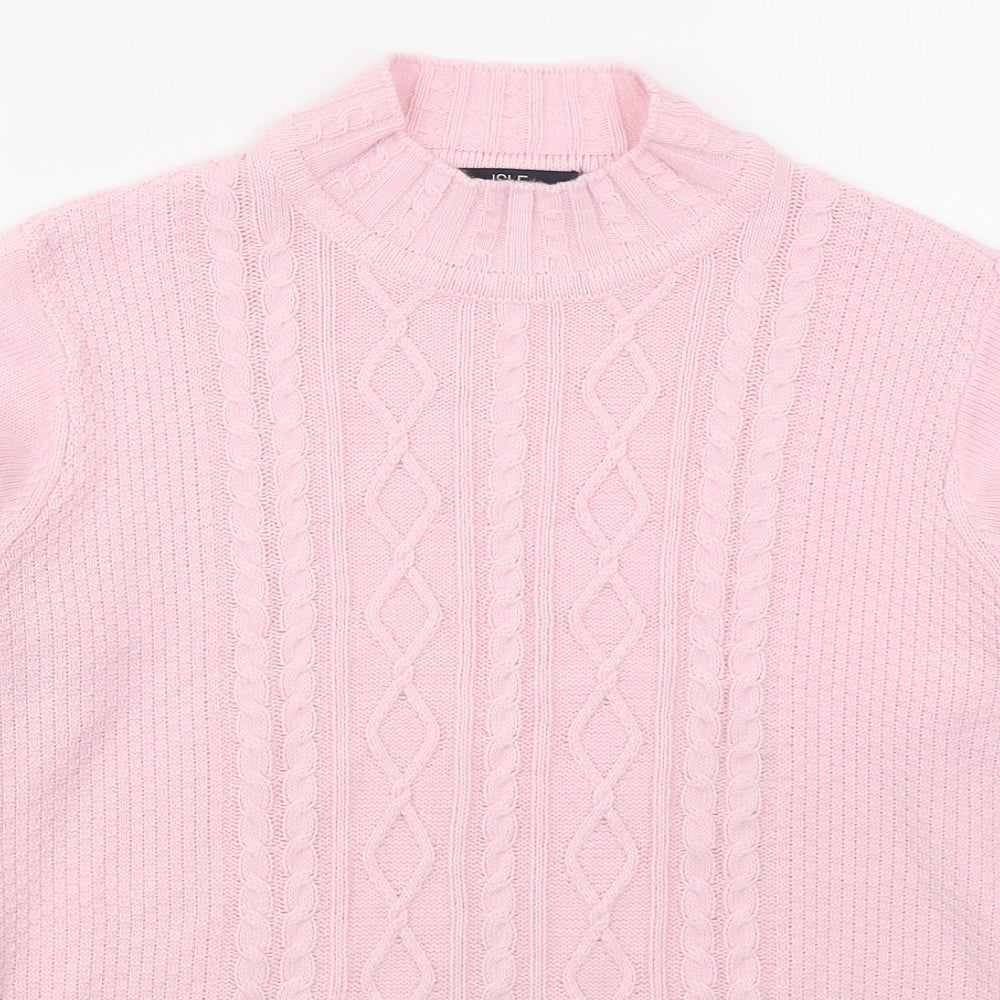 Womens UK Size 14 Isle Pink Pullover Jumper