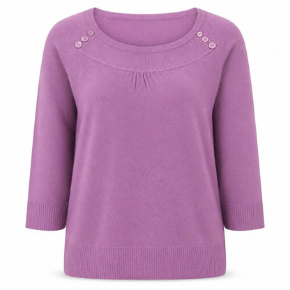 Womens UK Size M M&Co Purple Pullover Jumper