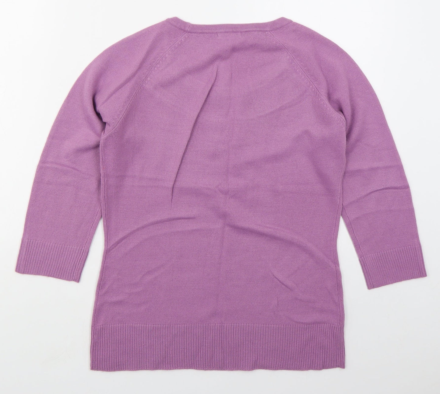 Womens UK Size M M&Co Purple Pullover Jumper