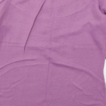 Womens UK Size M M&Co Purple Pullover Jumper