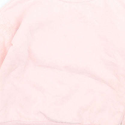 George Girls Pink  Cotton Pullover Sweatshirt Size 6-7 Years  Pullover - I Love Pudsey