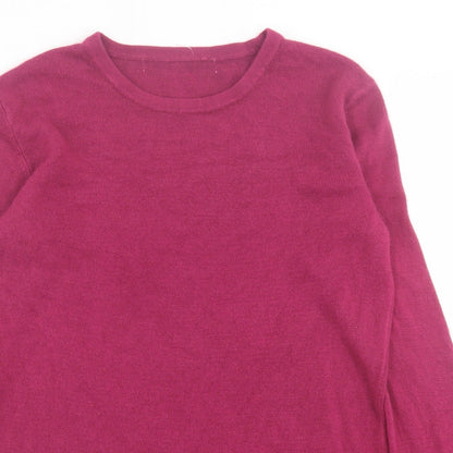 Preworn Womens Purple Crew Neck  Acrylic Pullover Jumper Size S