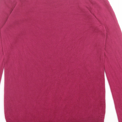Preworn Womens Purple Crew Neck  Acrylic Pullover Jumper Size S