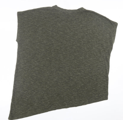 Womens UK Size L New Look Green Basic T-Shirt