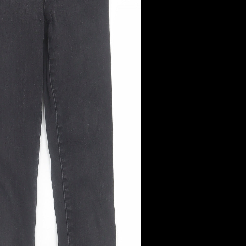 Matalan Womens Black  Cotton Skinny Jeans Size 8 L28 in Regular Button