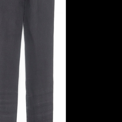Matalan Womens Black  Cotton Skinny Jeans Size 8 L28 in Regular Button