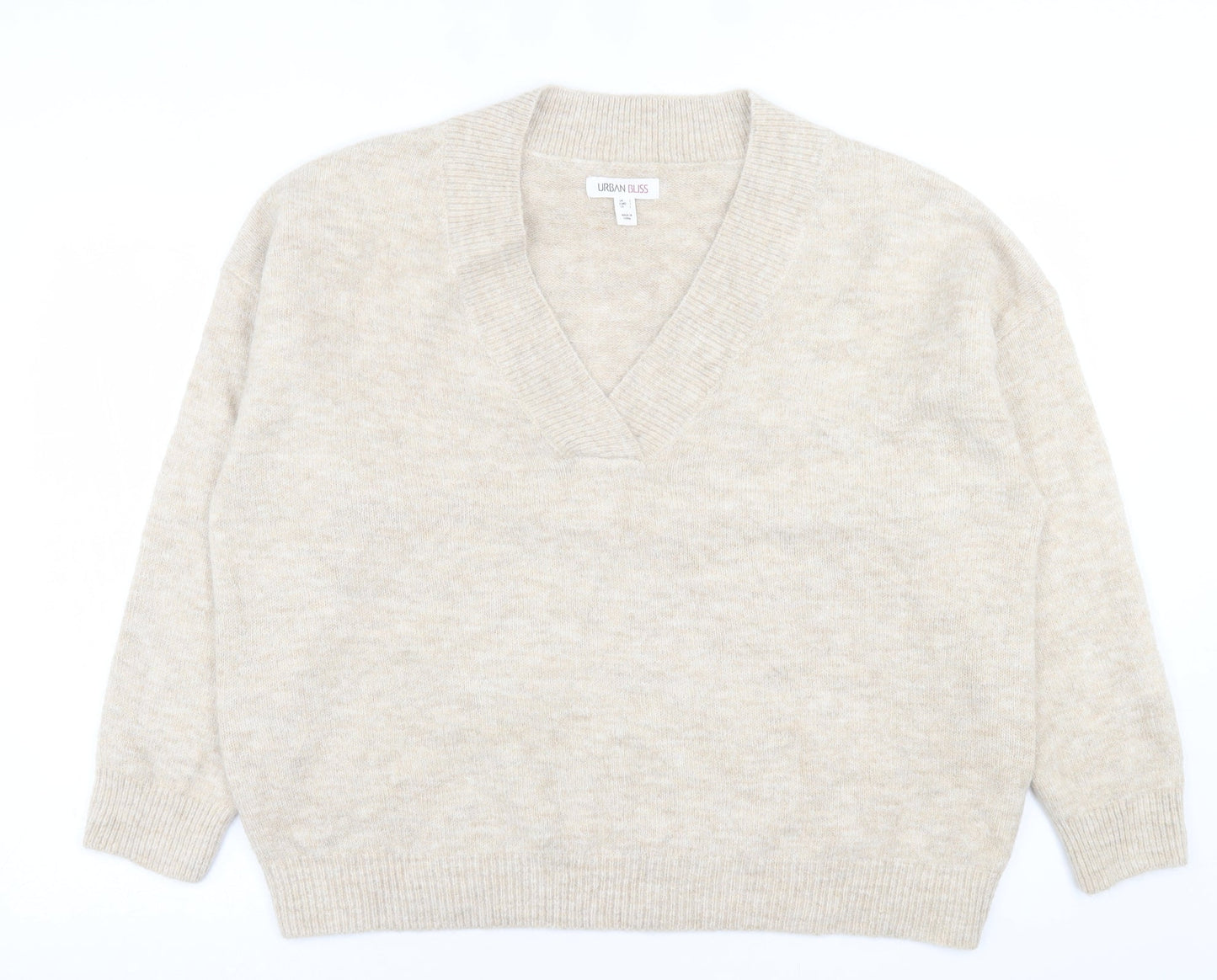 Womens UK Size L Urban bliss Beige Pullover Jumper