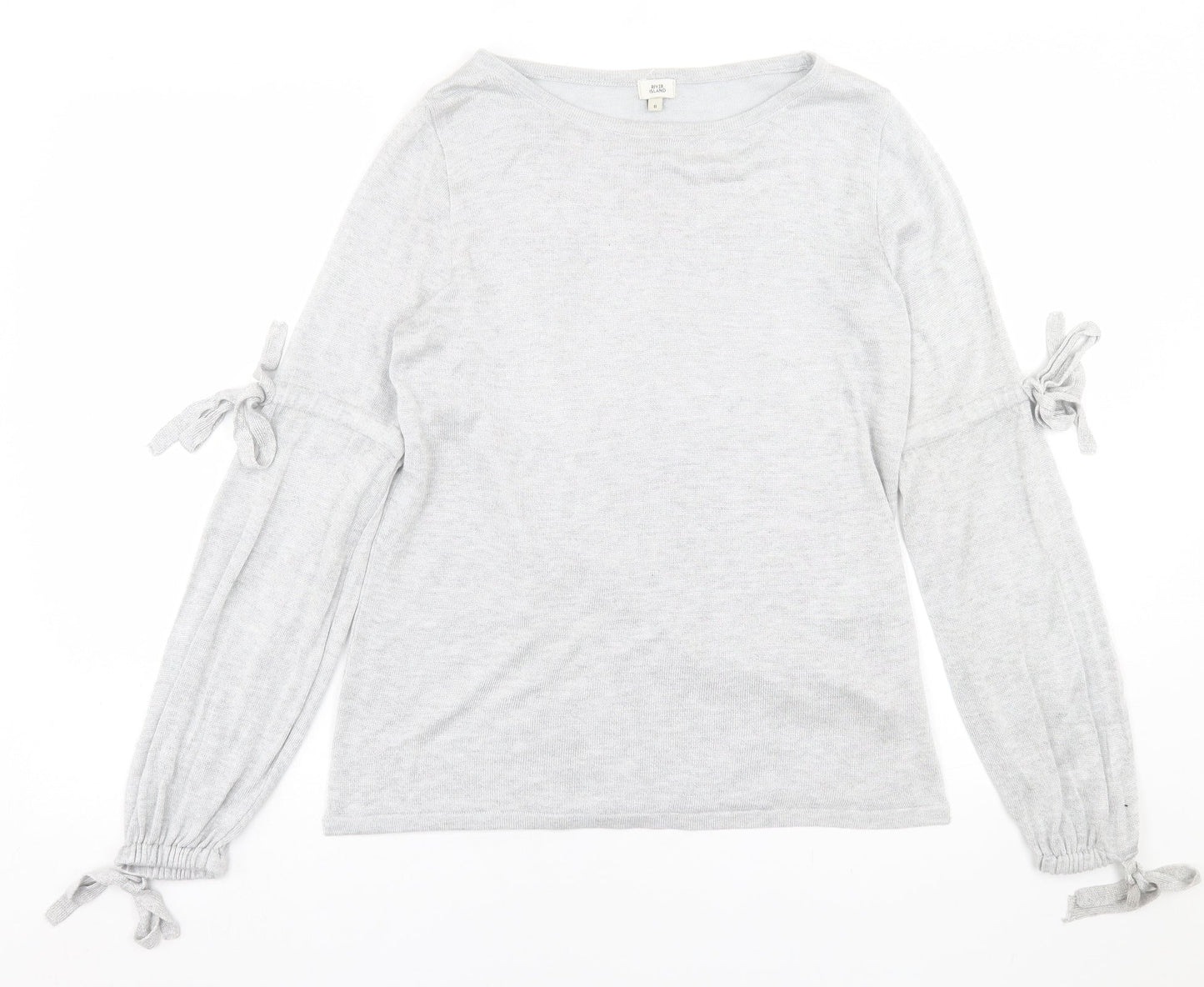 Womens UK Size 8 River Island Grey Pullover Jumper