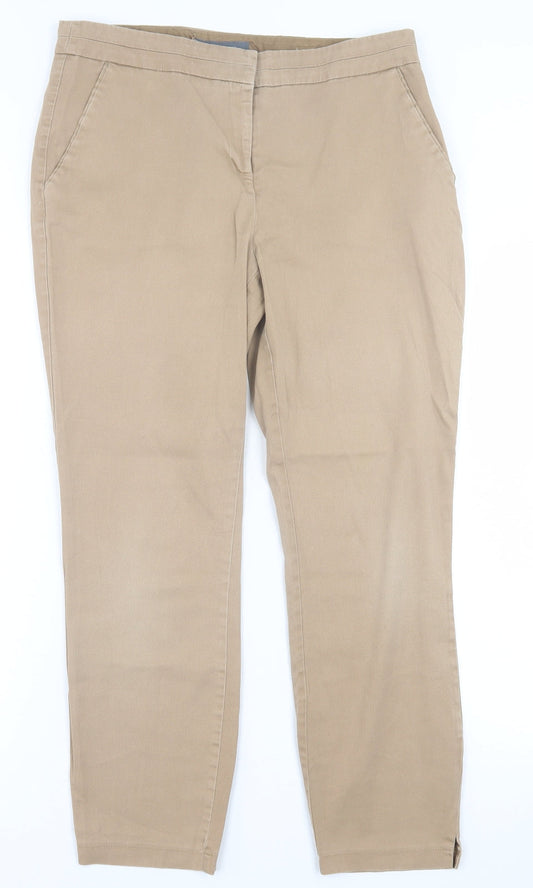 Womens UK Size 12 Atmosphere Regular Fit  Beige Trousers