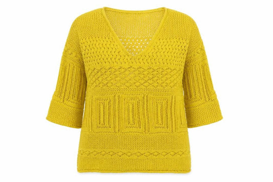 Womens UK Size S Papaya Yellow Pullover Jumper