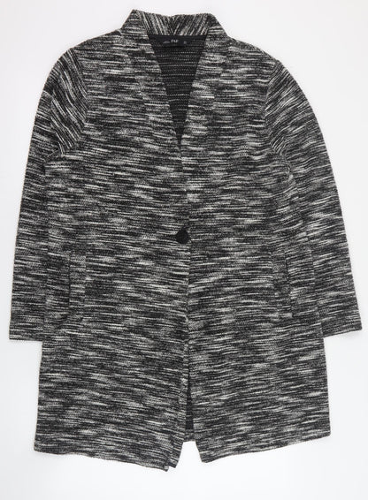 F&F Womens Grey   Overcoat Coat Size M  Button