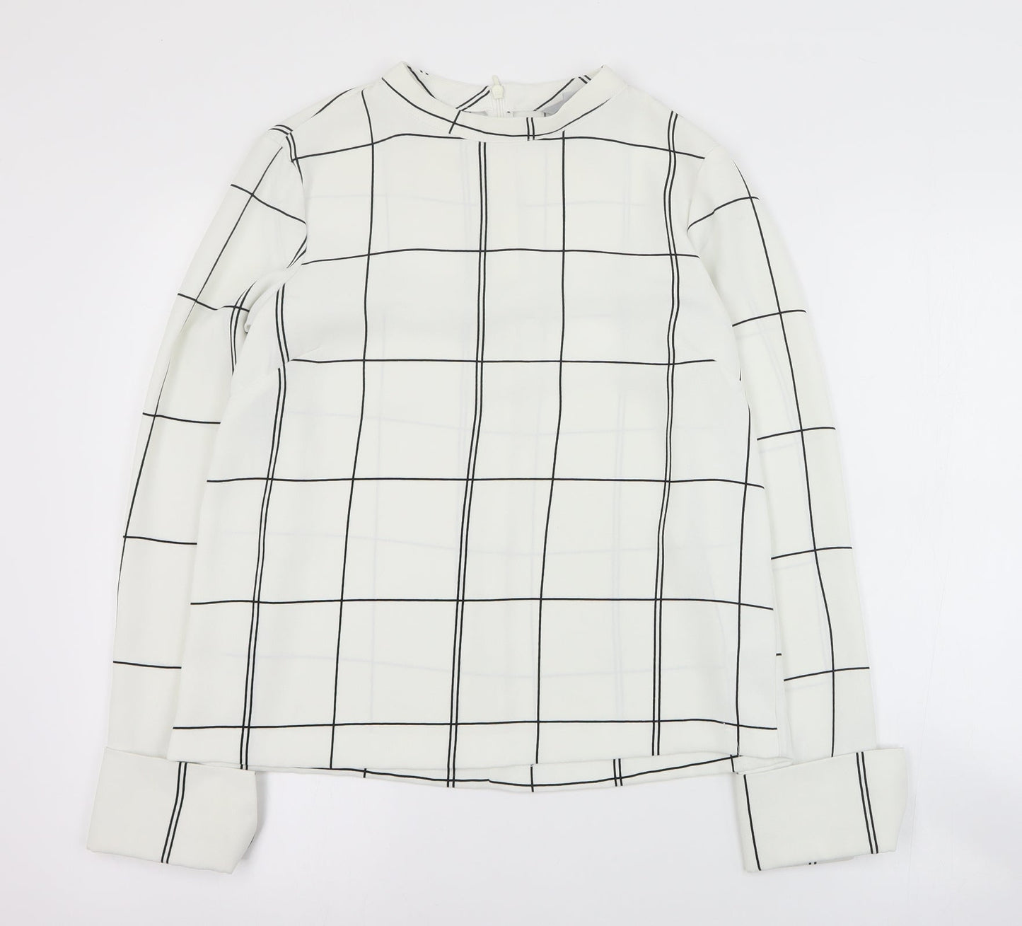 Womens UK Size 8 H&M Ivory Basic Blouse