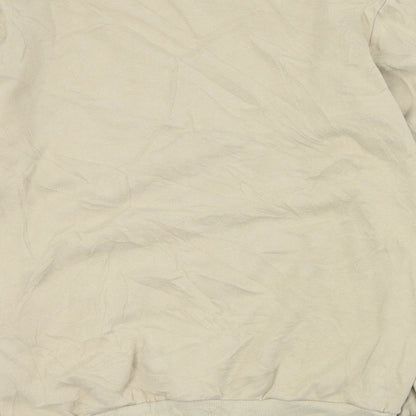 H&M Womens Beige  Cotton Pullover Sweatshirt Size S  Pullover