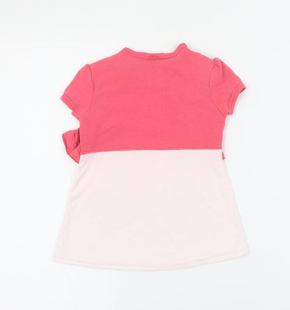 2B Real Girls Pink  Cotton Pullover T-Shirt Size 2 Years Round Neck Pullover