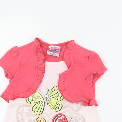 2B Real Girls Pink  Cotton Pullover T-Shirt Size 2 Years Round Neck Pullover