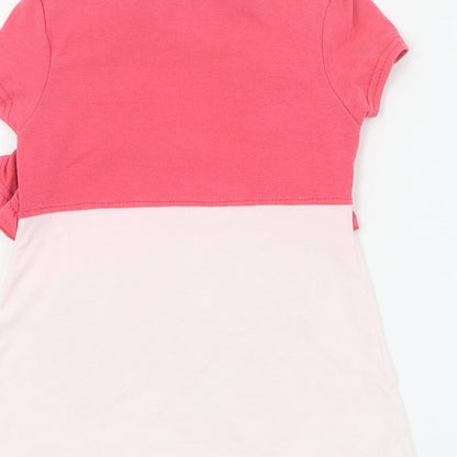 2B Real Girls Pink  Cotton Pullover T-Shirt Size 2 Years Round Neck Pullover