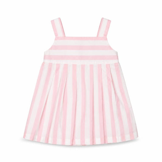 Savannah Baby White Striped Cotton A-Line  Size 18 Months  Square Neck Button