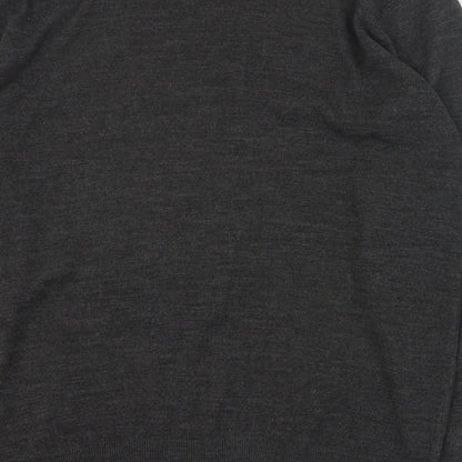Capsule Mens Grey V-Neck  Acrylic Pullover Jumper Size XL