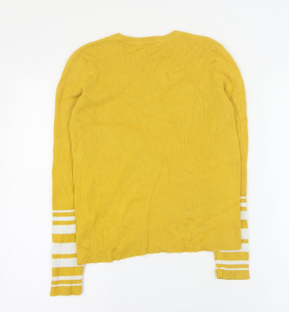 Candy Couture Girls Yellow Round Neck  Viscose Pullover Jumper Size 14 Years  Pullover