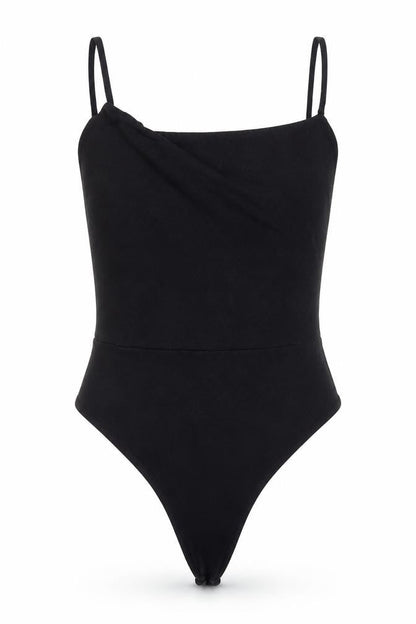 Womens UK Size 10 PRETTYLITTLETHING One-Piece Black Bodysuit