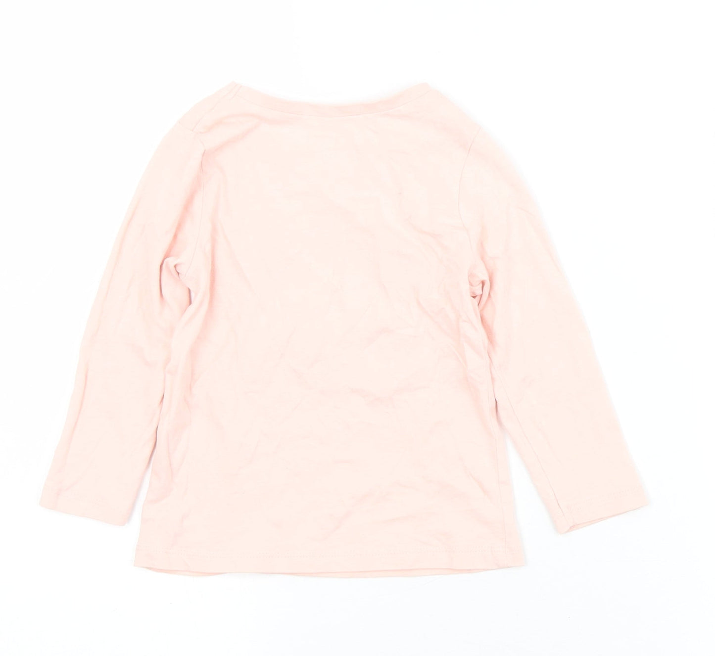 George Girls Pink  Cotton Basic T-Shirt Size 18-24 Months Crew Neck  - Avocado Toast