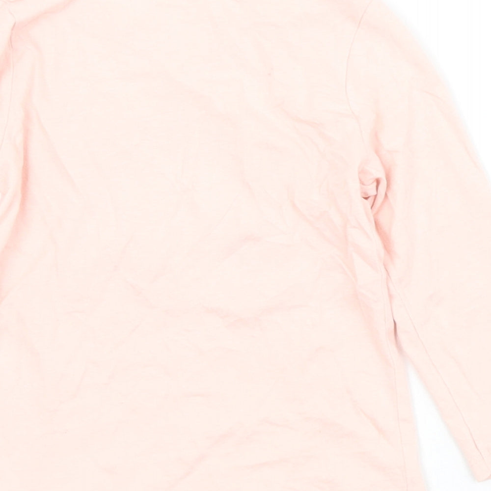 George Girls Pink  Cotton Basic T-Shirt Size 18-24 Months Crew Neck  - Avocado Toast